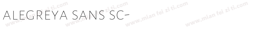 alegreya sans sc字体转换